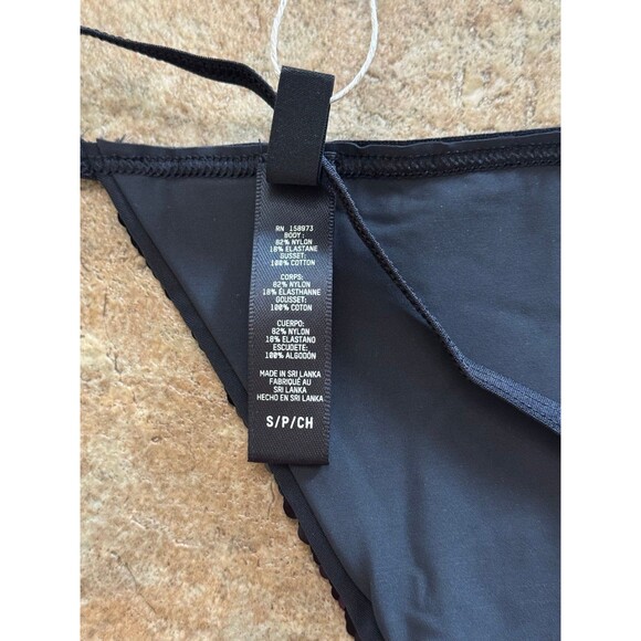 Skims Sequin String Thong Onyx Size Small - Picture 11 of 11